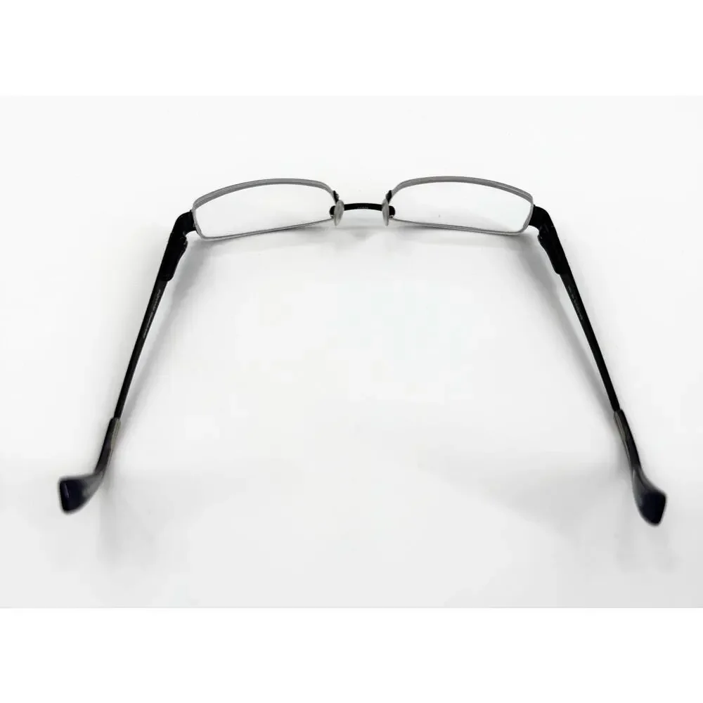 Elizabeth Arden Semi Rimless Rectangle Eyeglasses Blue Floral 51□17 Office EUC